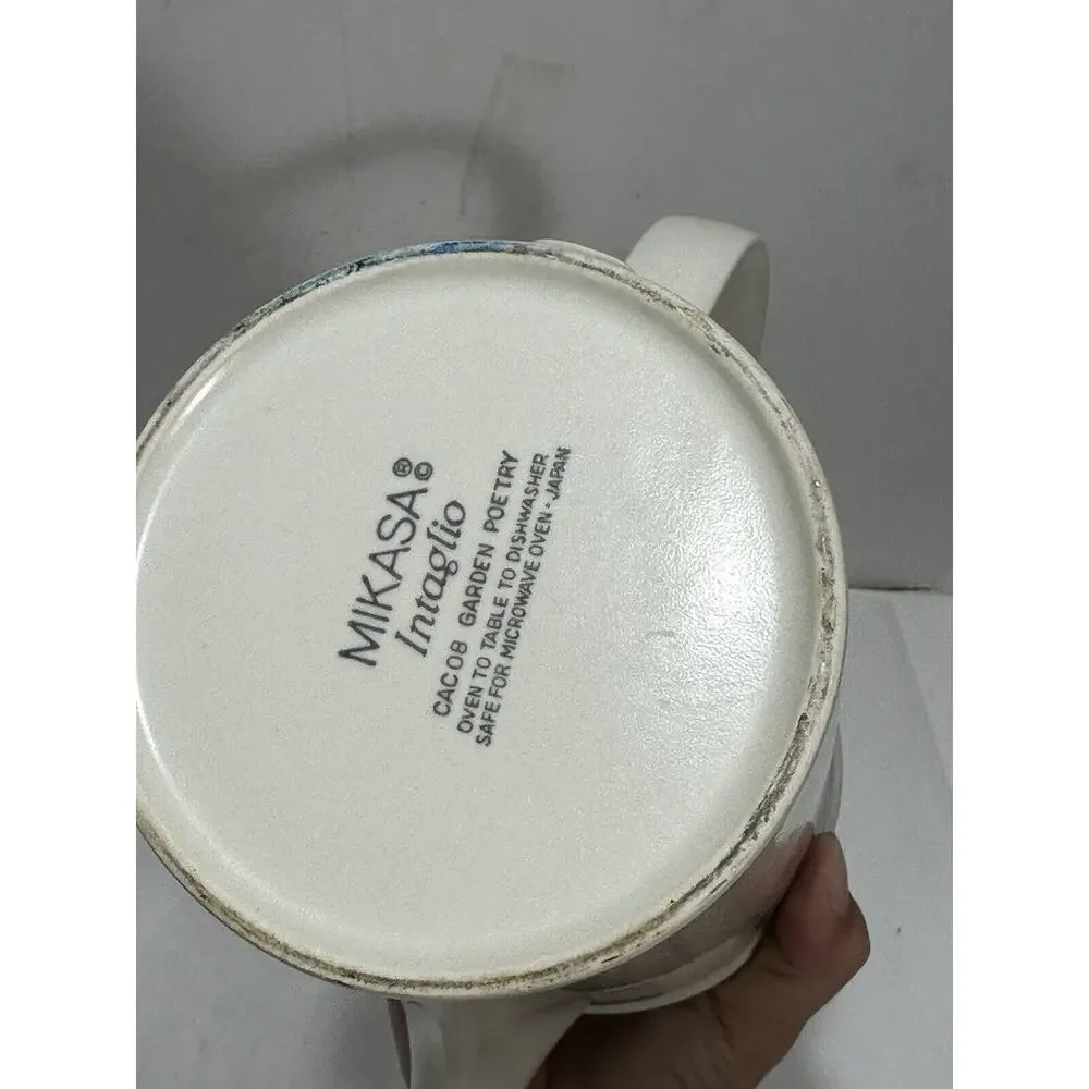 Mikasa Garden Poetry Coffee Pot &‎ Lid 5 Cup Intaglio CAC08 RARE